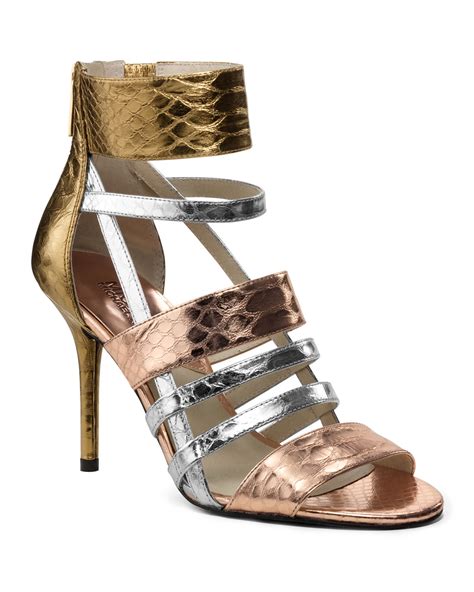 michael kors rose gold shoes|rose gold Michael Kors heels.